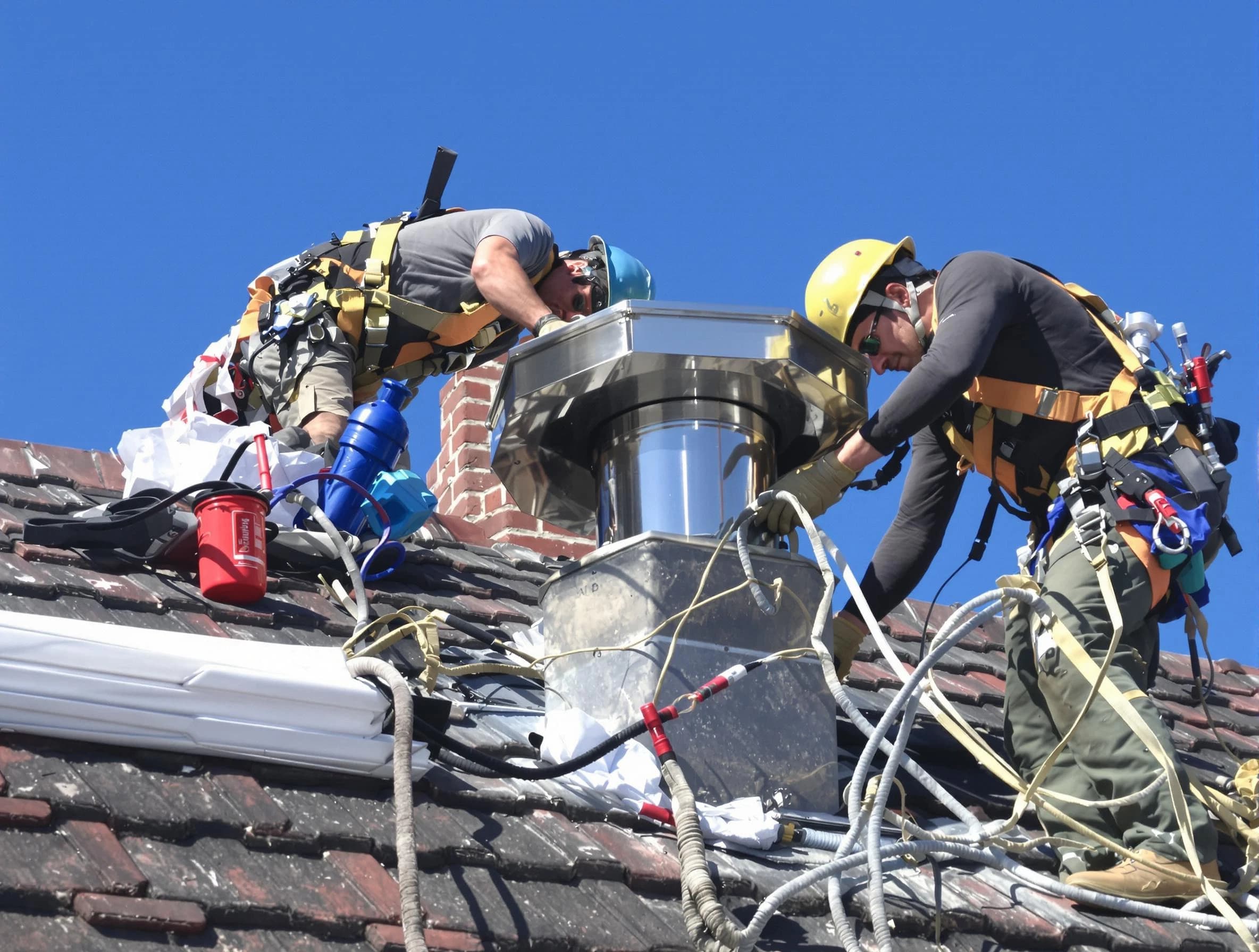 Protective chimney cap installed by Princeton Chimney Sweep in Princeton, NJ