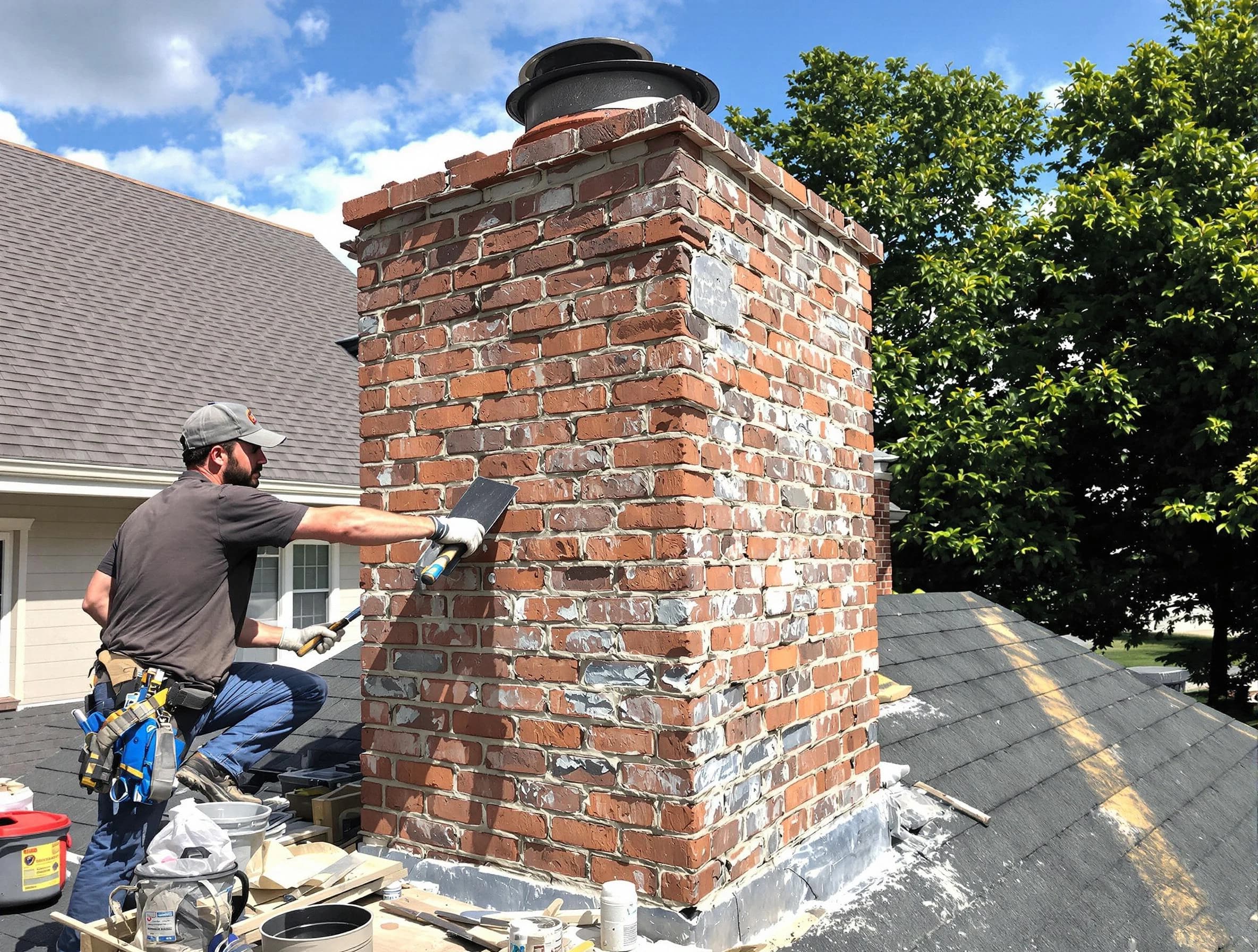 Completed chimney rebuild by Princeton Chimney Sweep in Princeton, NJ