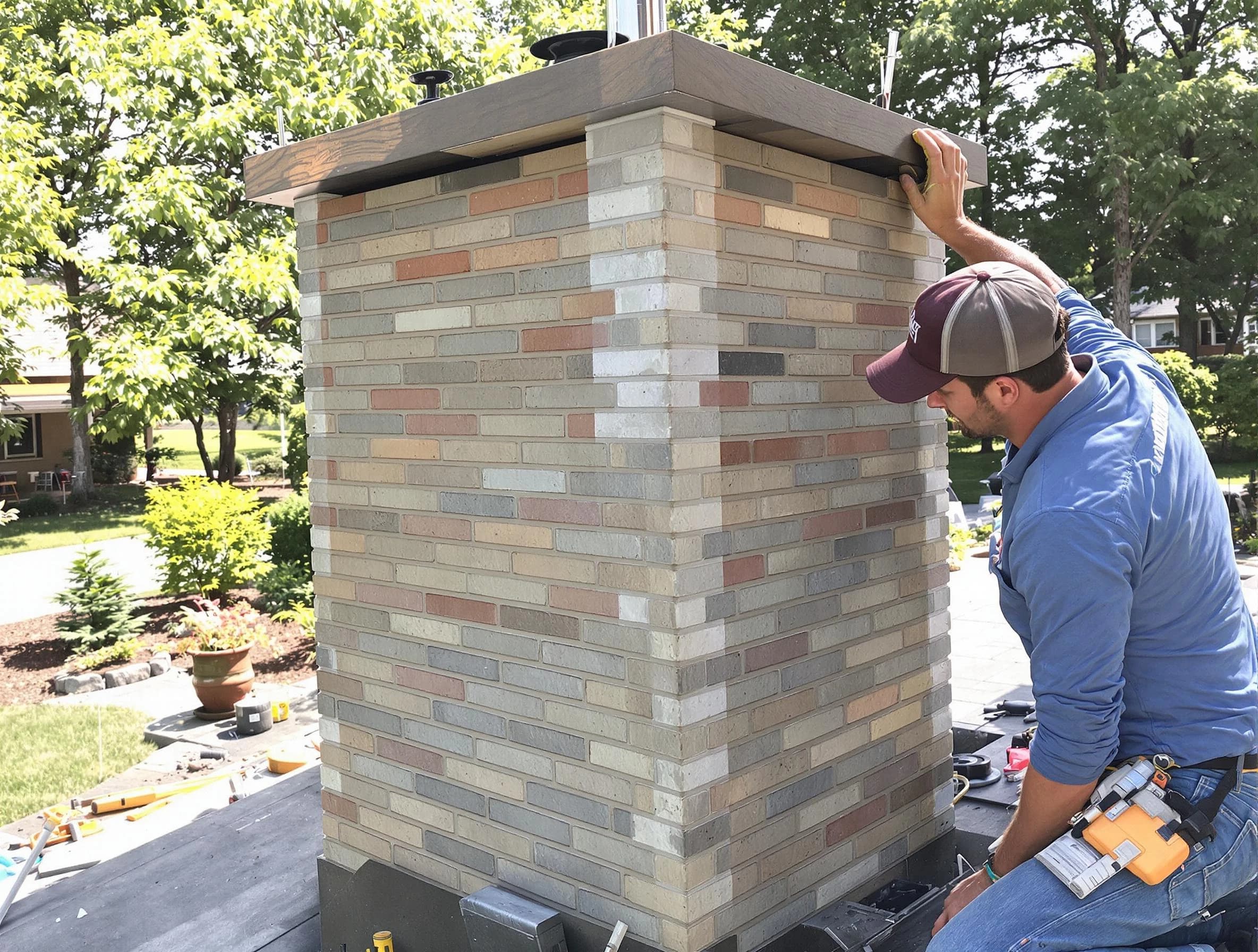 Princeton Chimney Sweep completing a modern chimney remodel in Princeton, NJ