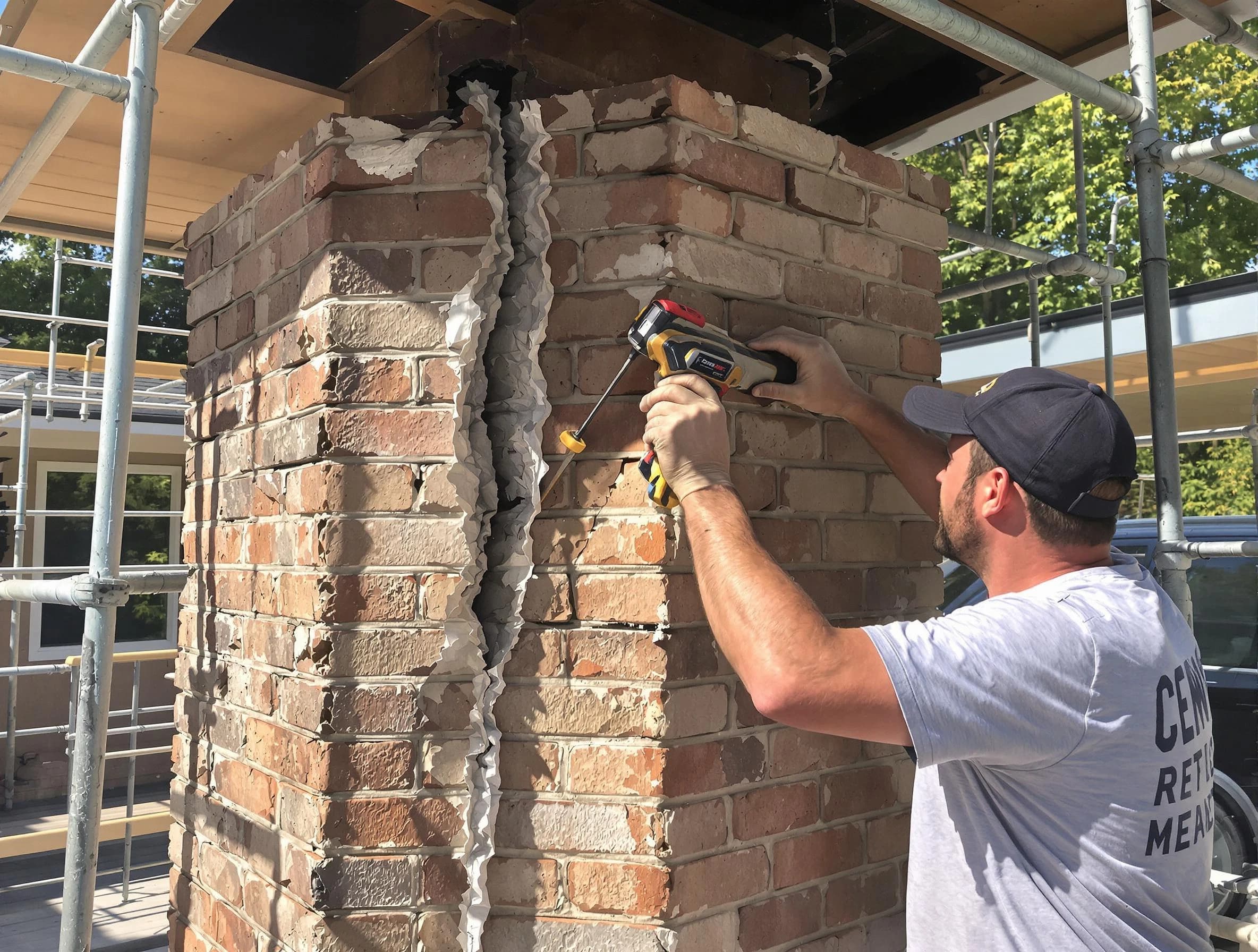 Princeton Chimney Sweep technician performing chimney repair in Princeton, NJ