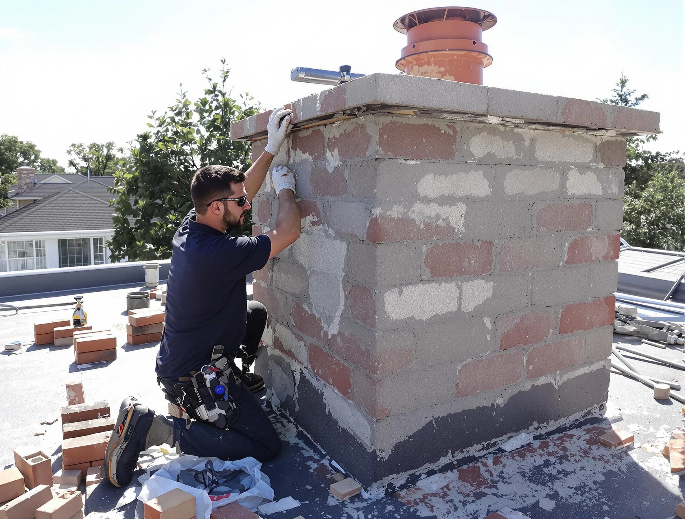 Advanced chimney repair process by Princeton Chimney Sweep in Princeton, NJ