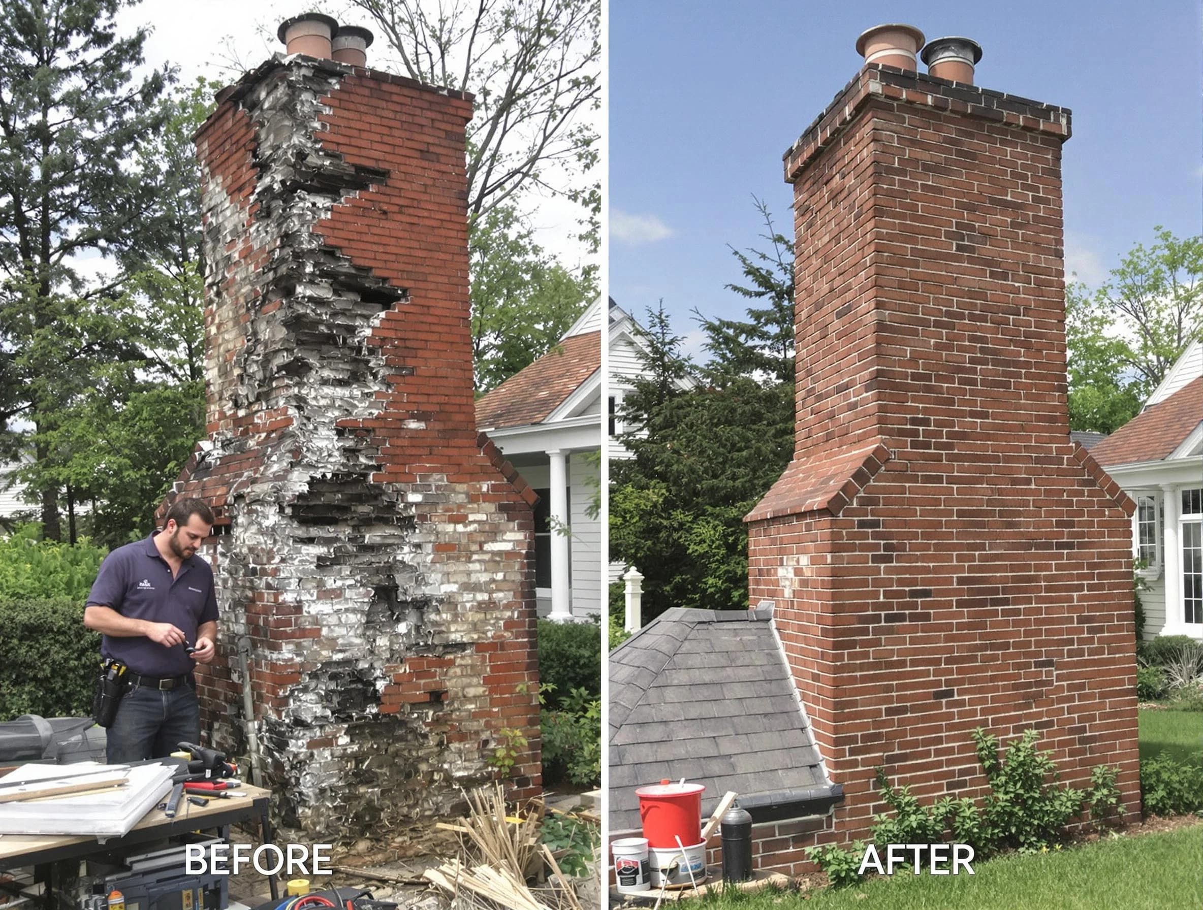 Princeton Chimney Sweep performing a full chimney restoration in Princeton, NJ