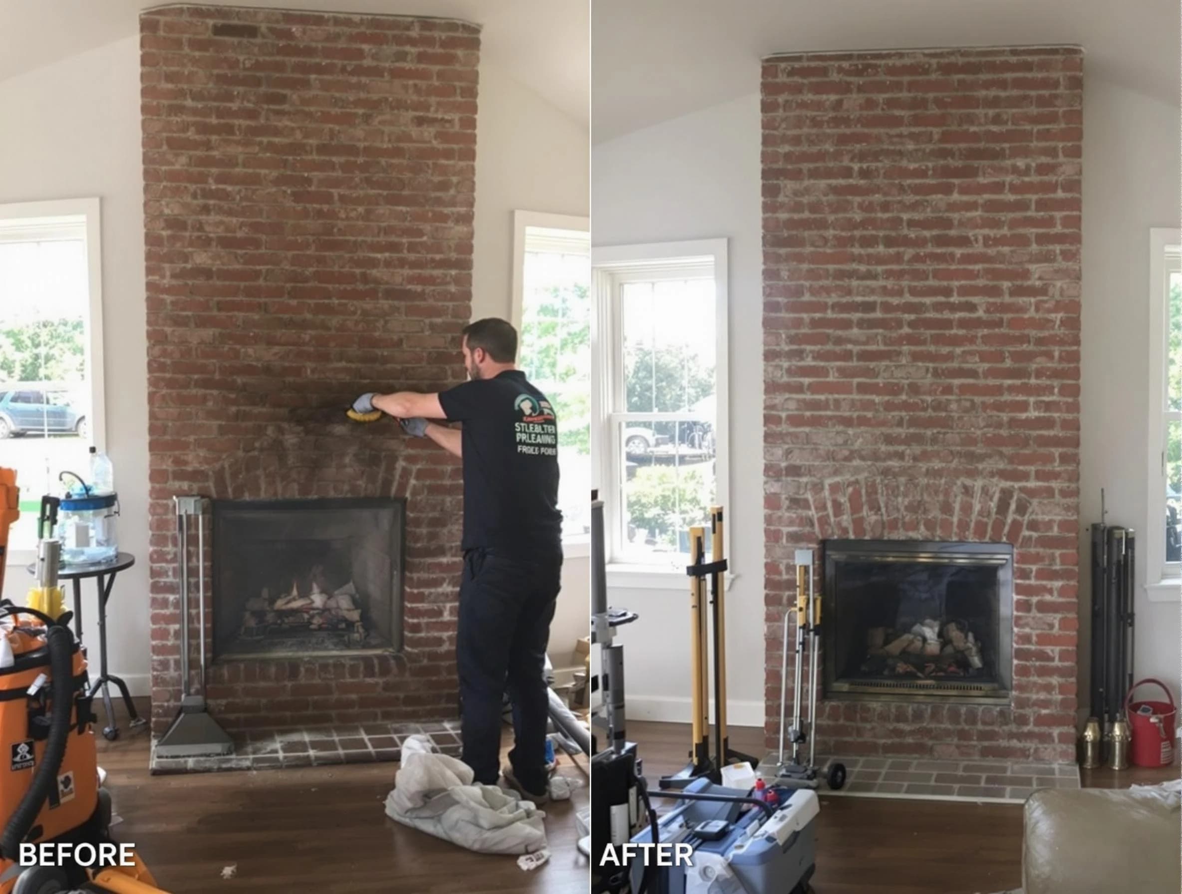 Finished chimney sweeping service by Princeton Chimney Sweep in Princeton, NJ