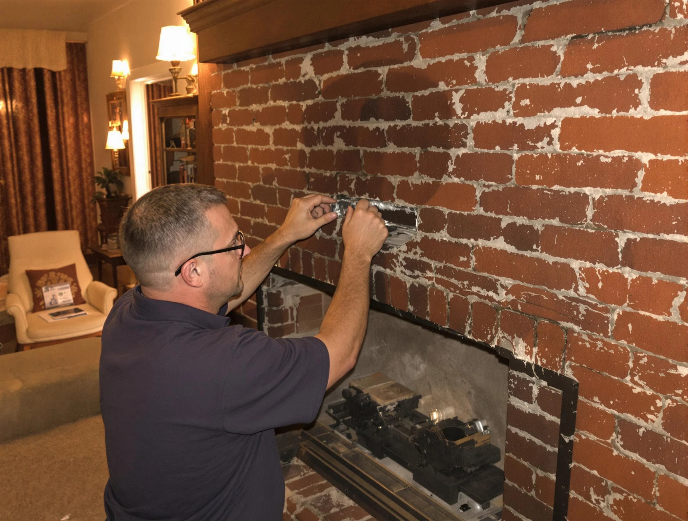 Princeton Chimney Sweep expert fixing a fireplace in Princeton, NJ